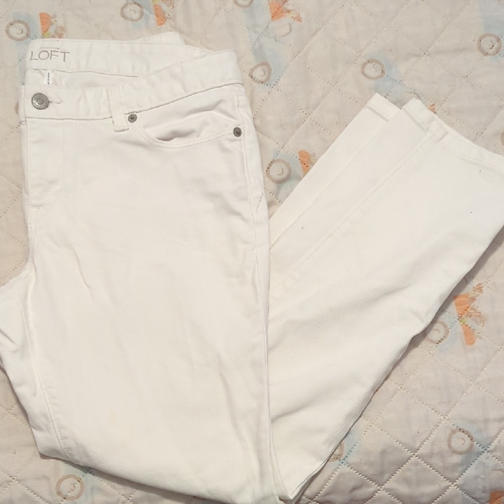 LOFT Crisp White Denim Pants